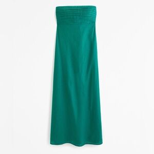 A&F Emerson Strapless Linen-Blend Maxi Dress
